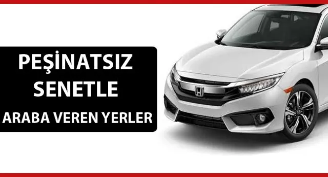 Bursa Peşinatsız Senetle Araba Satan Galeriler Yerler