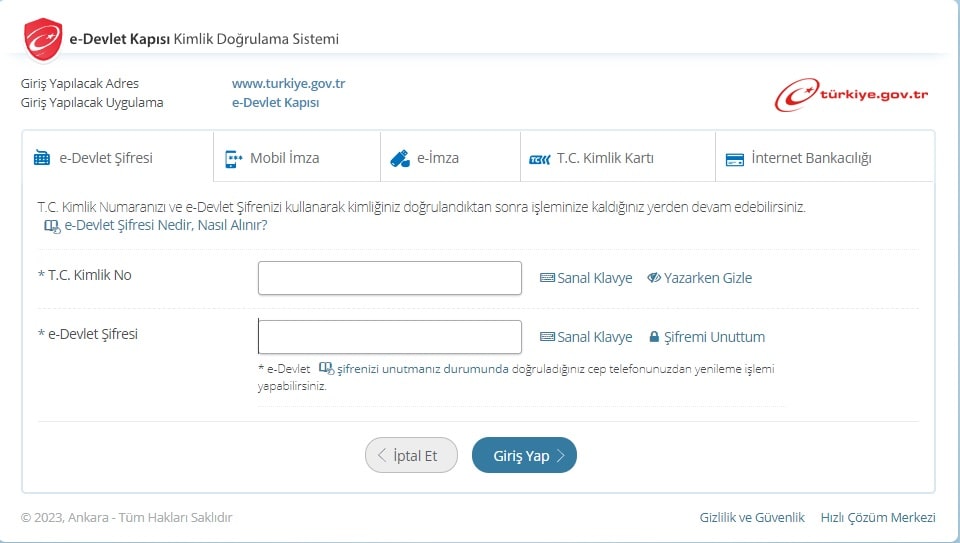 Şahıs Ödemeleri Banka Hesabı Tanımlama