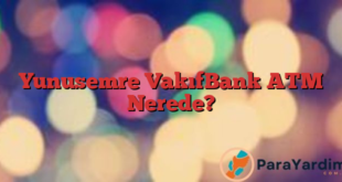 Yunusemre VakıfBank ATM Nerede?