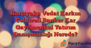Karşıyaka Vedat Karkın Coldwell Banker Kar Gayrimenkul Yatırım Danışmanlığı Nerede?