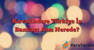 Kavaklıdere Türkiye İş Bankası Atm Nerede?