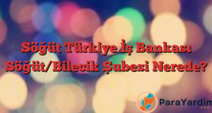Söğüt Türkiye İş Bankası Söğüt/Bilecik Şubesi Nerede?